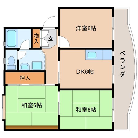 安倍川駅 徒歩16分 1階の物件間取画像